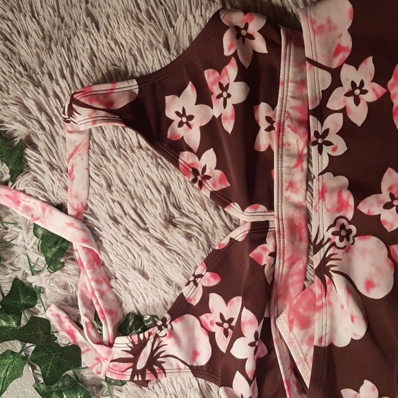 Junior floral swimsuit size Large 10/12 - Picture 2 of 6